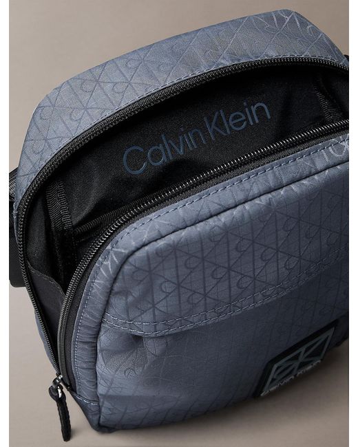 Calvin Klein Blue Water-Repellent Crossbody Camera Bag for men