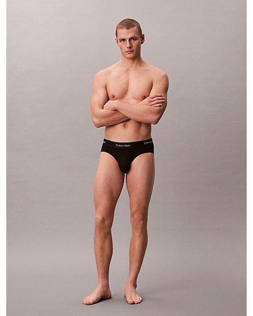 Calvin Klein 3-Pack Slips in het Black voor heren