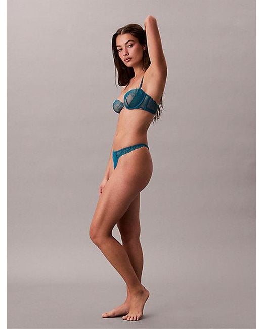 Calvin Klein Multicolor Unlined Balconette Bra Ck Geo Lace