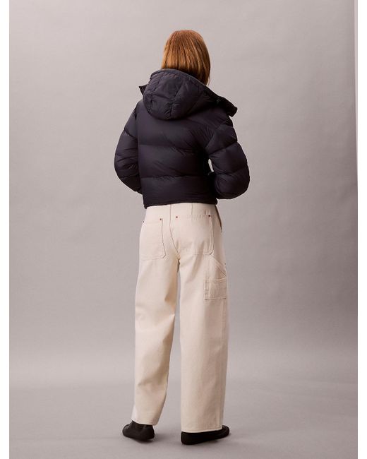 Calvin Klein Blue Short Down Puffer Jacket