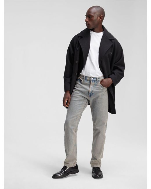 Calvin Klein Gray Standard Straight Fit 90s Sand Jeans for men
