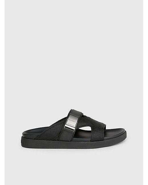 Calvin Klein Sandalen mit Logo-Jacquardmuster in Multicolor für Herren