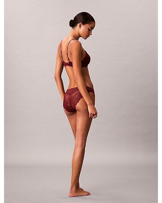 Calvin Klein Red Bikini Briefs Perfectly Fit Lace