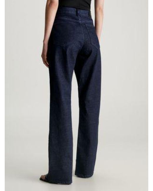 Calvin Klein Mid Rise Relaxed Bootcut Jeans in het Blue