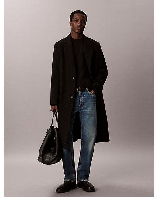 Calvin Klein Black Jeans Cotton Ribbed Jumper for men