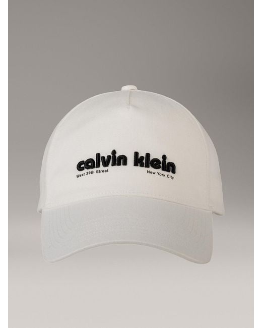 Calvin Klein Gray Twill Logo Cap for men