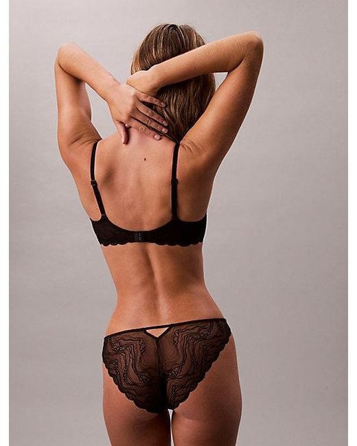 Calvin Klein Black Full Coverage Bra Sensual Stretch Lace