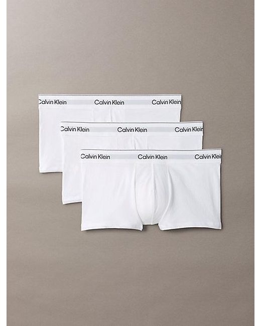 Calvin Klein Metallic 3 Pack Low Rise Trunks for men