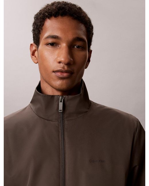 Calvin Klein Brown Matte Windbreaker Jacket for men