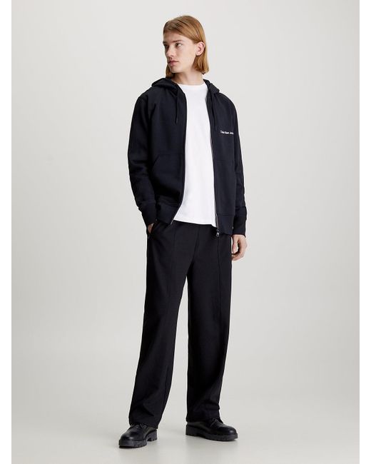 Pantalon de jogging oversize en tissu éponge Calvin Klein pour homme en coloris Black