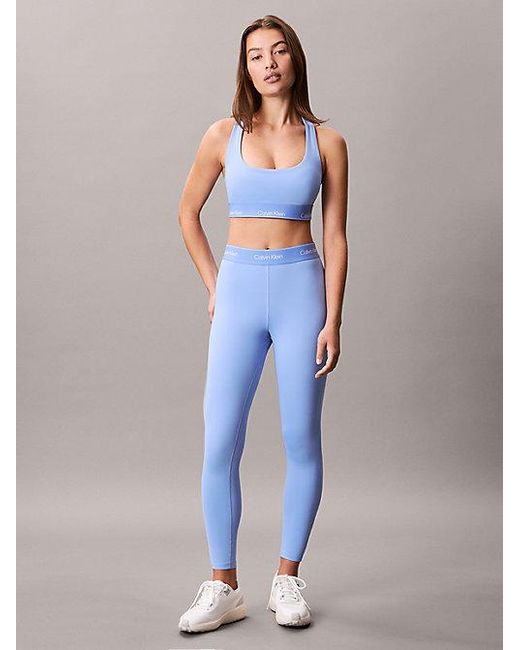 Calvin Klein Blue Sport Quick Dry Medium Impact Sports Bra