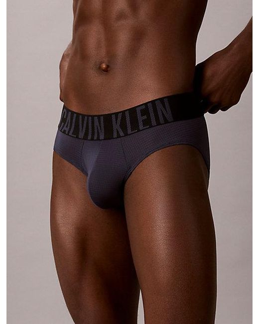 Calvin Klein Blue 3 Pack Hip Briefs Intense Power Air for men