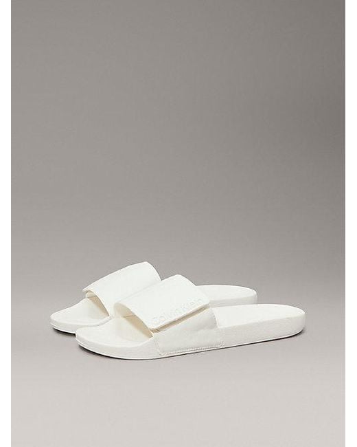 Calvin Klein Slippers Aus Canvas in Metallic für Herren