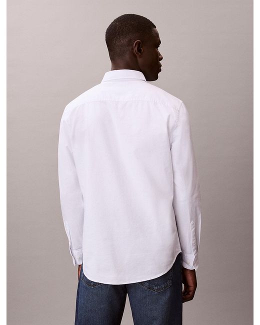 Camicia Button-Down Classica di Calvin Klein in White da Uomo