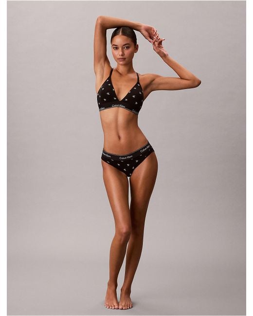 Calvin Klein Multicolor Icon Cotton Modal Lightly Lined Triangle Bralette