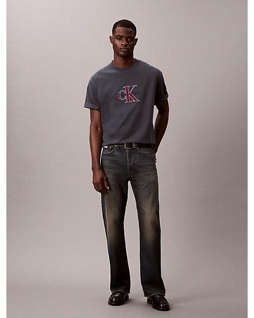 Calvin Klein Multicolor Jeans Monologo Graphic Relaxed T-Shirt for men