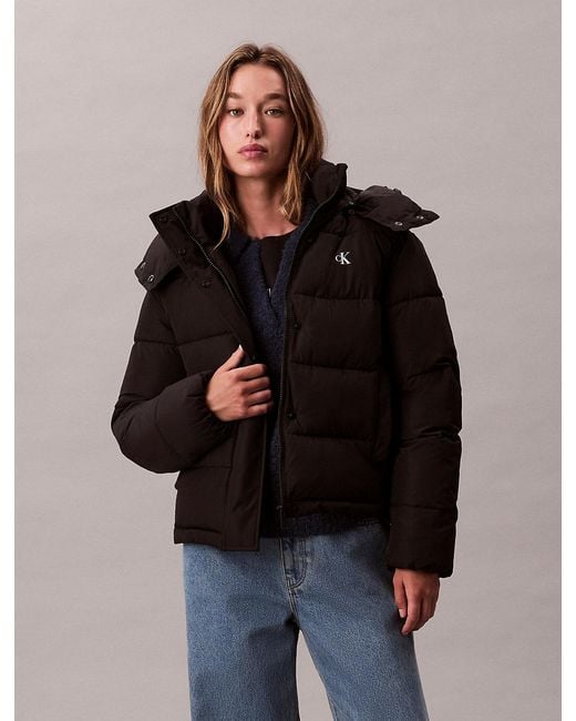 Calvin Klein Black Monogram Puffer Jacket