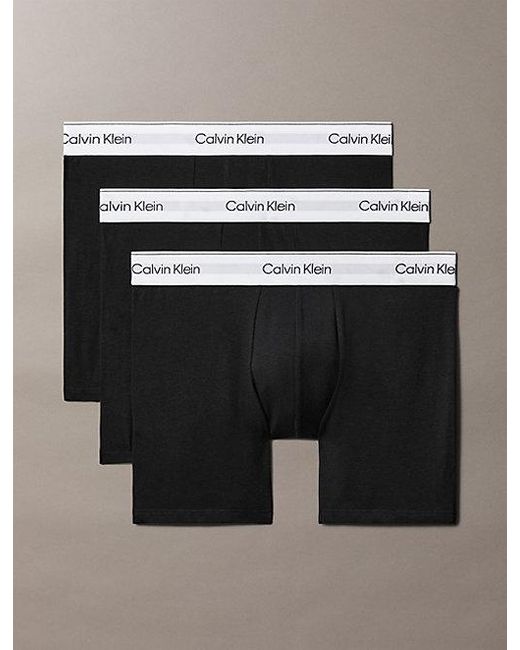 Calvin Klein Black 3 Pack Boxer Briefs for men