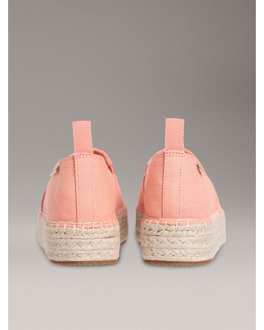 Espadrillas Con Plateau di Calvin Klein in Pink