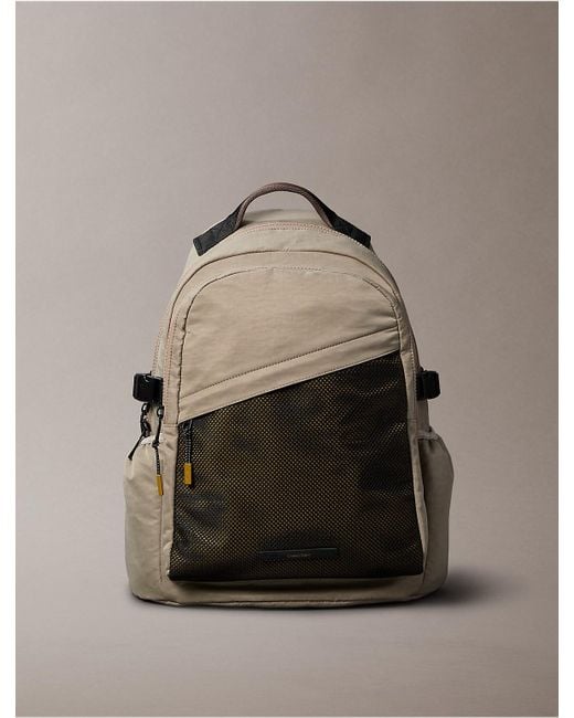 Calvin Klein Gray Mesh Front Round Backpack for men