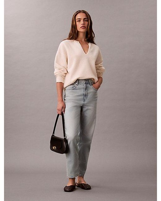 Calvin Klein Gray Jeans High Rise Tapered Jeans