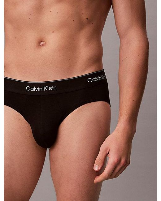 Calvin Klein 3-Pack Slips in het Black voor heren