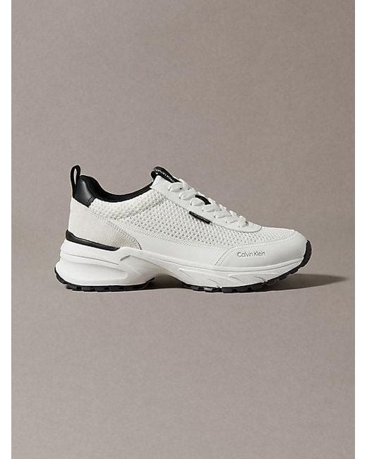 Calvin Klein Metallic Knit Mesh Runner Trainers for men