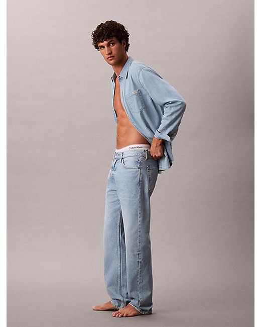 Calvin Klein Blue Jeans Standard Straight Jeans for men