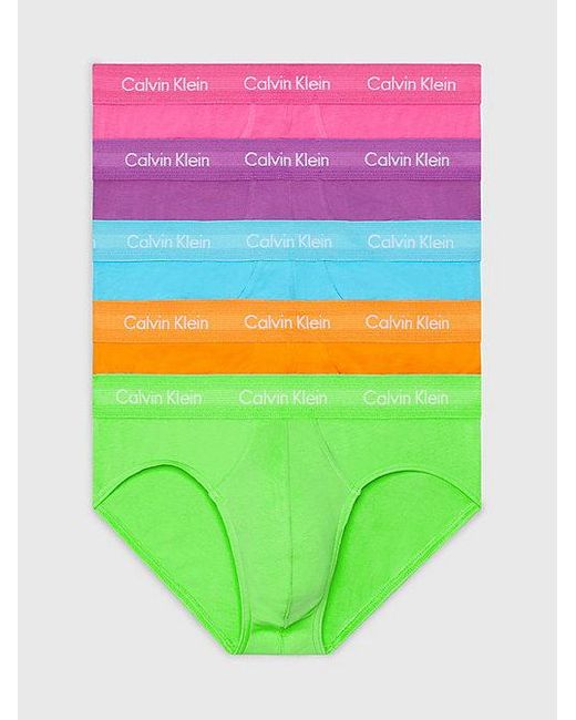 Pack de 5 slips - Pride Calvin Klein de hombre de color Green