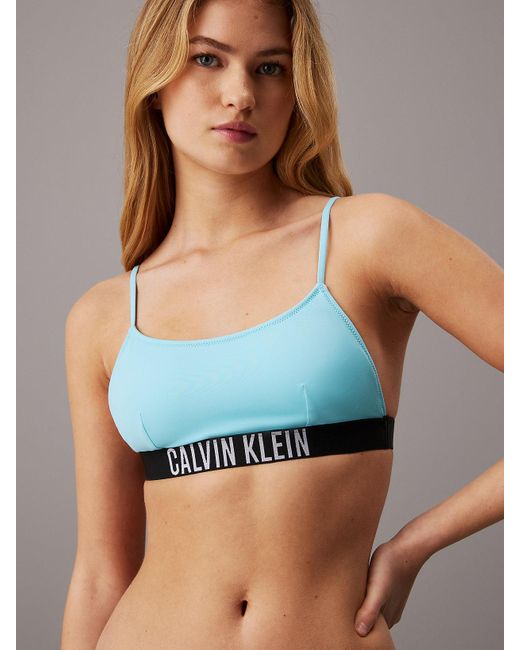 Calvin Klein Blue Bralette Bikini Top - Intense Power