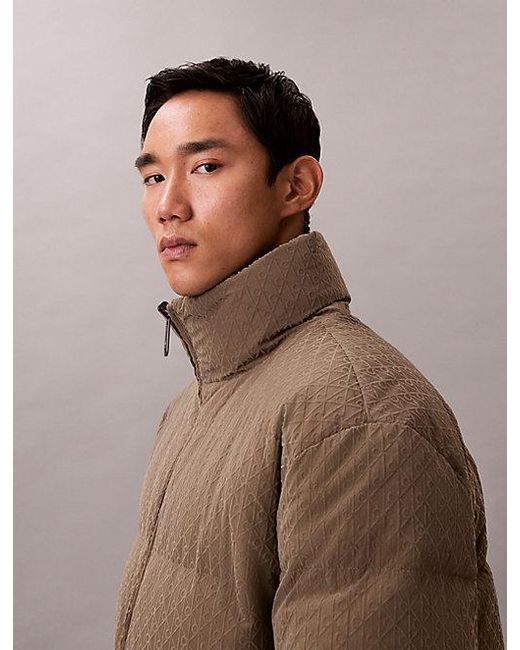 Calvin Klein Omkeerbaar Pufferjack Met All-Over Embleem Logo in het Multicolor voor heren