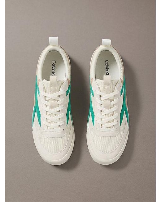 Calvin Klein Metallic Ck Kay Suede Runner Trainers for men