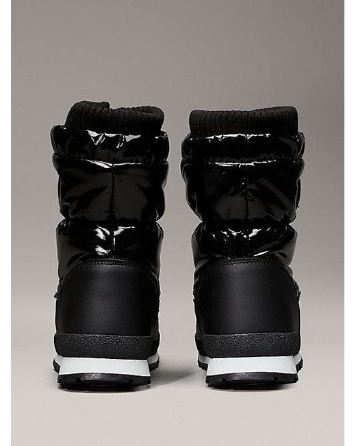 Calvin Klein Black Jeans Shiny Snowboots