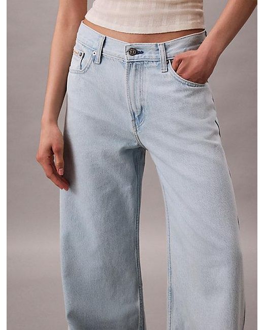 Calvin Klein Ultra Wide Leg Jeans in het Gray