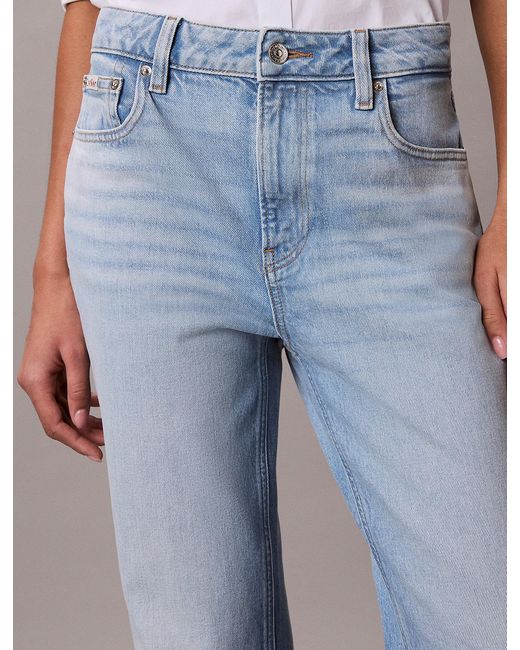Calvin Klein Blue High Rise Straight Jeans