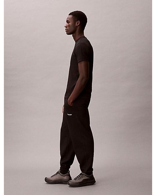 Calvin Klein Black Sport Soft Cotton French Terry Joggers for men