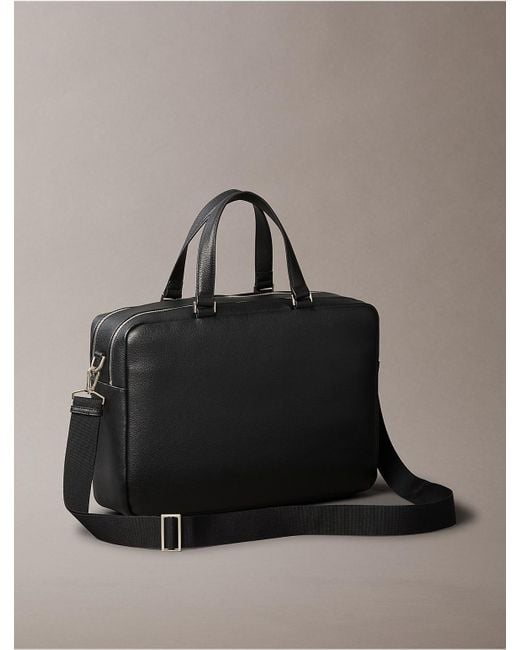 Calvin Klein Black Micro Pebble Commuter Bag for men