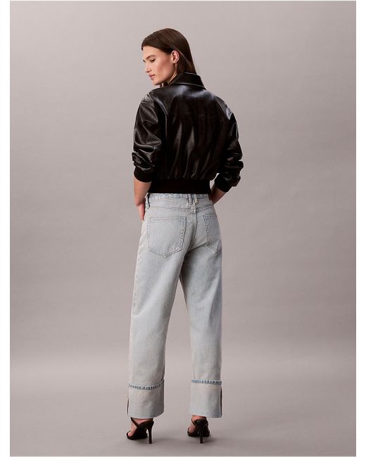 Calvin Klein Gray Calvin Klein Wide Cuff Relaxed Jeans