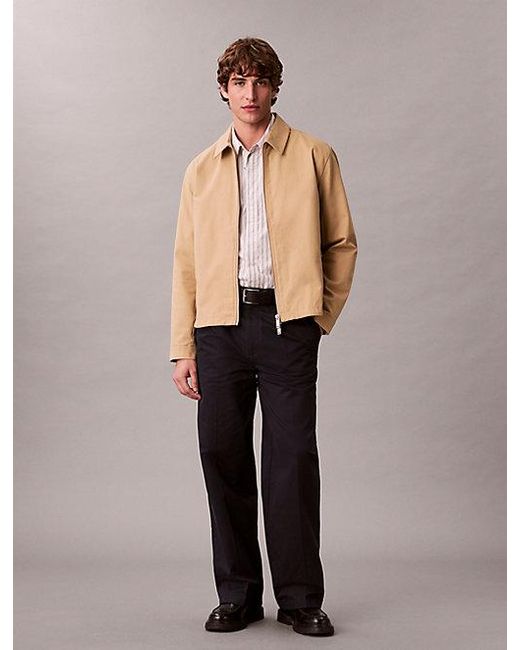 Calvin Klein Natural Cotton Dobby Blouson Jacket for men