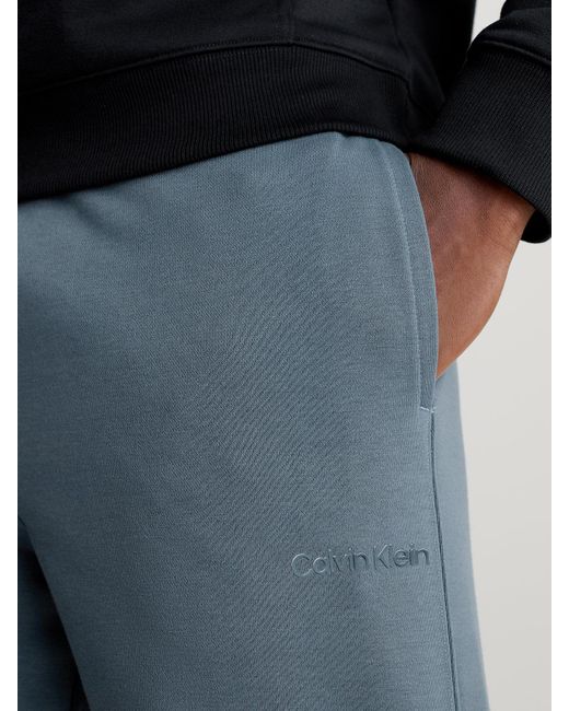 Calvin Klein Blue French Terry Gym Shorts for men