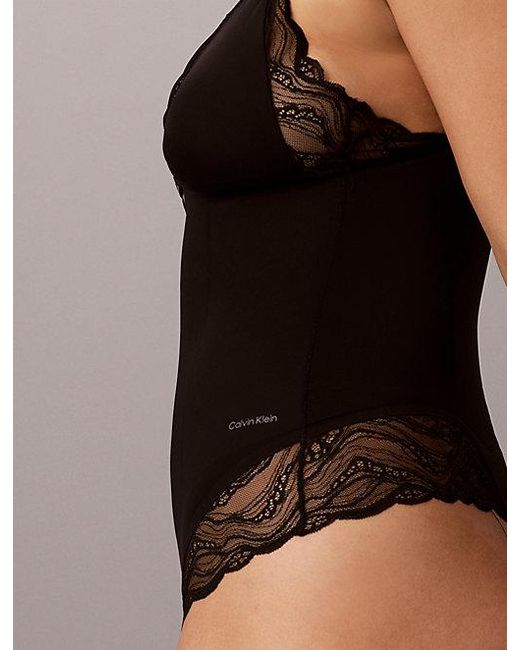 Calvin Klein Black Shapewear Bodysuit Sensual Stretch Lace
