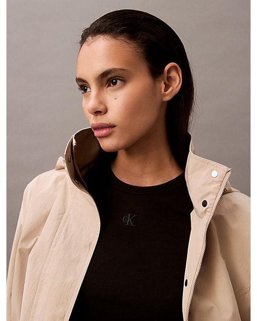 Calvin Klein Black T-Shirt-Kleid Aus Weicher Stretch-Baumwolle