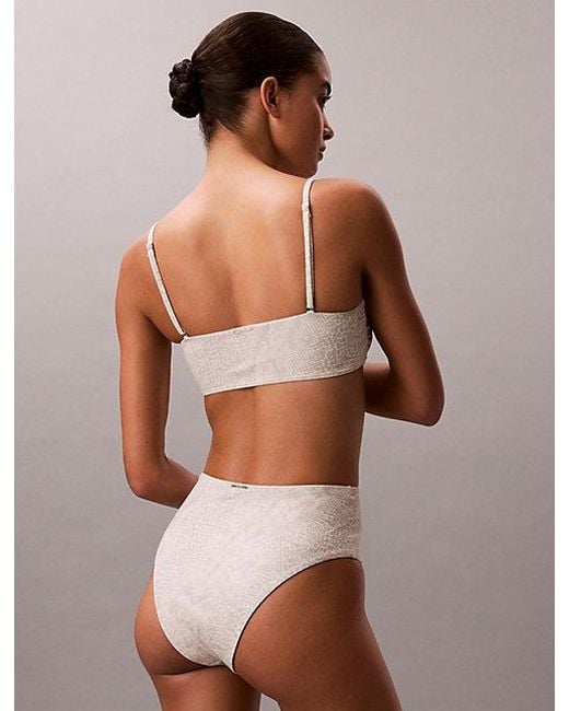 Calvin Klein Gray High Waisted Bikini Bottoms Essentials