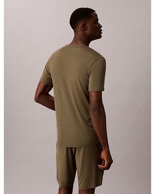 Calvin Klein Natural Crewneck Pyjama T-Shirt Ultra Soft Modal for men
