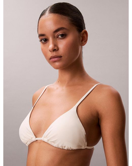 Calvin Klein Brown Triangle Bikini Top