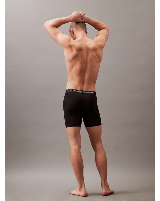 Boxers longs - Micro Stretch Cooling Calvin Klein pour homme en coloris Gray