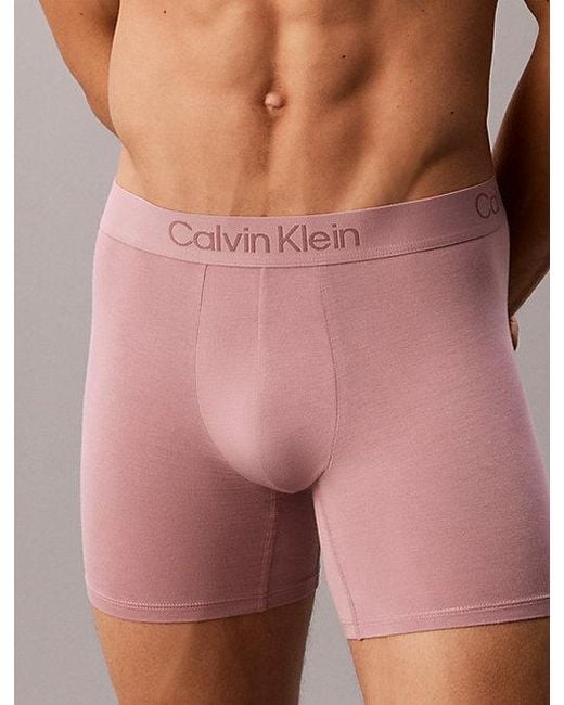Calvin Klein Pink 3 Pack Boxer Briefs Ultra Soft Modal for men