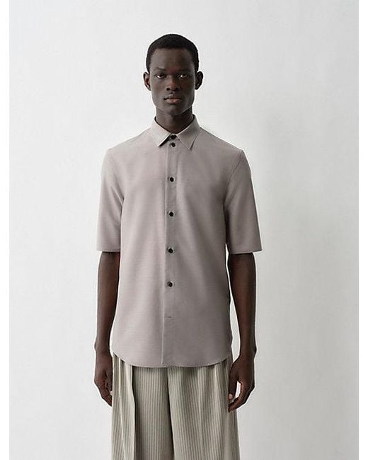 Calvin Klein Gray Juan Button-Down Shirt for men