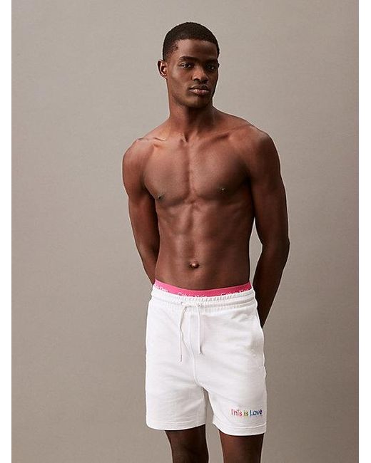 Shorts de chándal - Pride Calvin Klein de color Brown