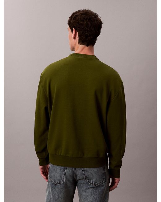 Calvin Klein Multicolor Cotton Terry Badge Sweatshirt for men